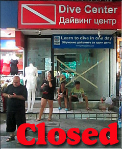 Dive Center closed