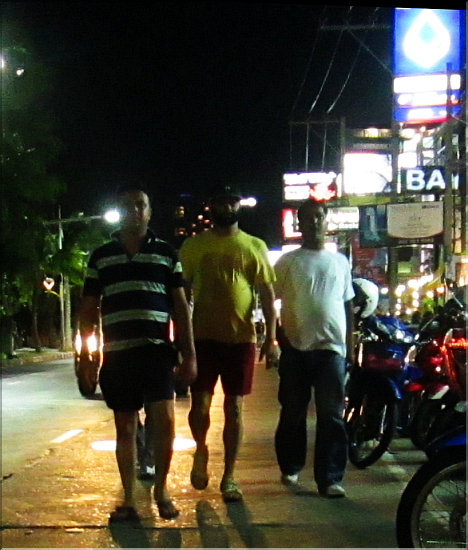 Walking like Holy Cows on Pattaya Beach Road