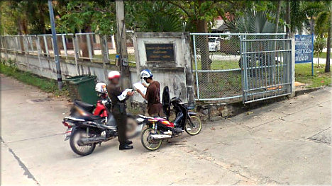 Pattaya Police action immortalized on Google Map