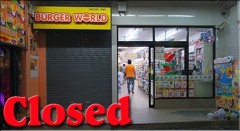 Burger World closed down again
