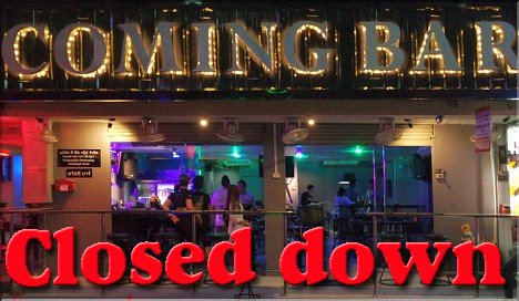 Coming Bar closed down