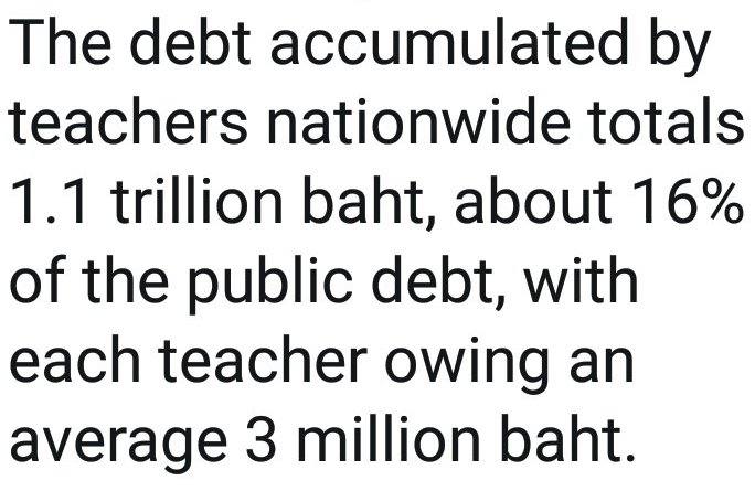 Thai Teacher's Debts
