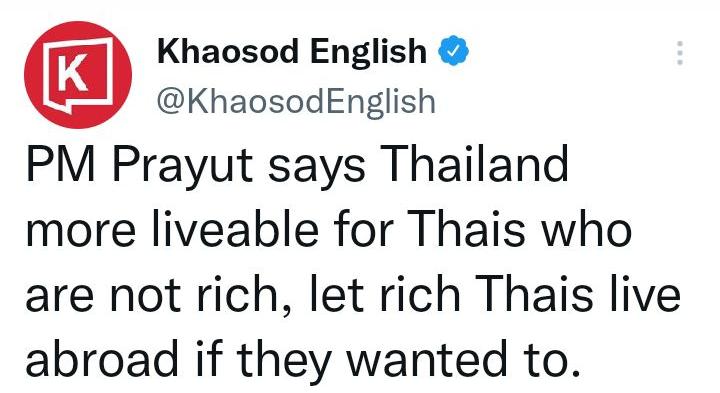 Thailand's Dictator recommends