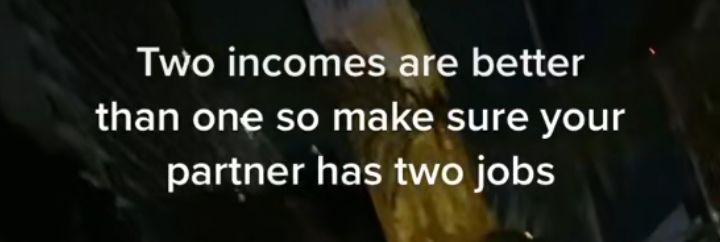 Two incomes are better than one