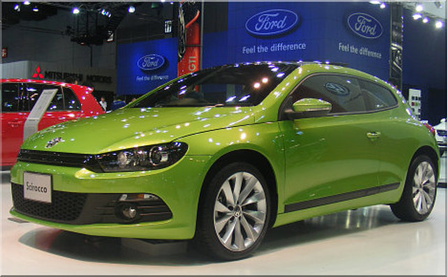 Volkswagen its new Scirocco in green