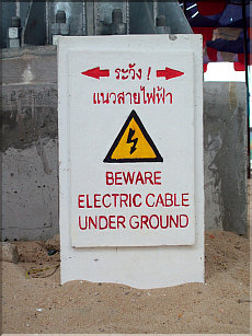 Warning: Underground cable